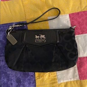 black coach wristlet